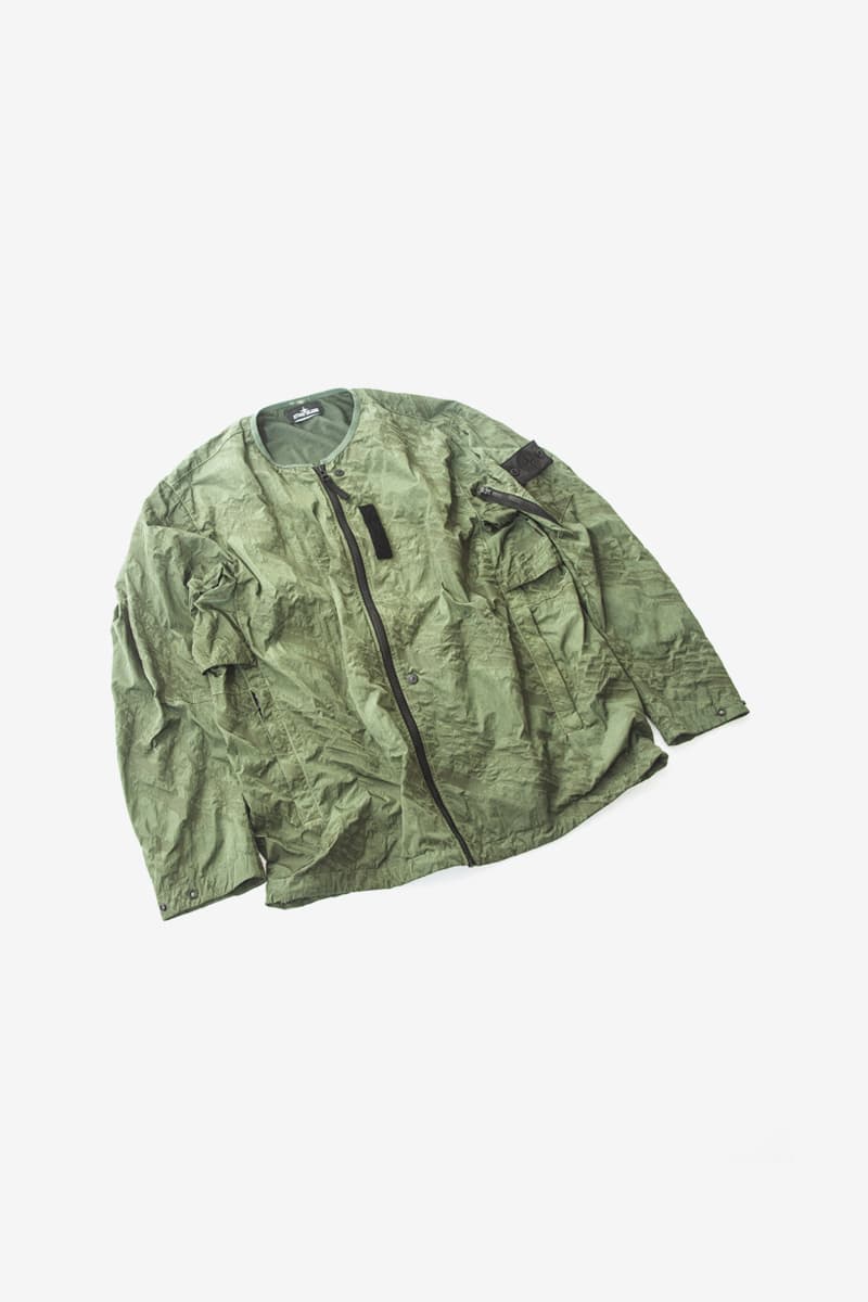 Stone Island Drops More For Its Shadow Project SS19 Collection green black bomber over shirt puffer jacket chest rig white t shirt info release drop date images apparel accessories