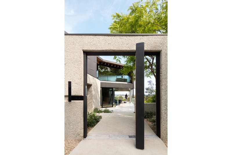 Clive Wilkinson Architects Self-Designed Los Angeles Home Wood Black Zinc Concrete Stilts Douglas Fir Spaceship