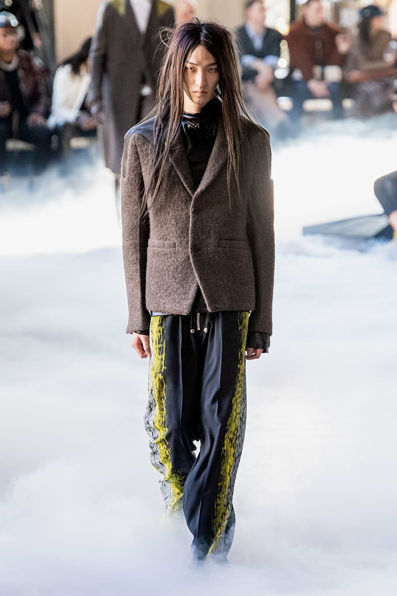 Rick Owens "PERFORMA" Paris Fashion Week Men's Fall/Winter 2020 Runway Show Closer Look Editorial Lord of Darkness Asymmetrical Collection Menswear Gender Fluid Neutral Leather PVC Mohair Tailoring Biker