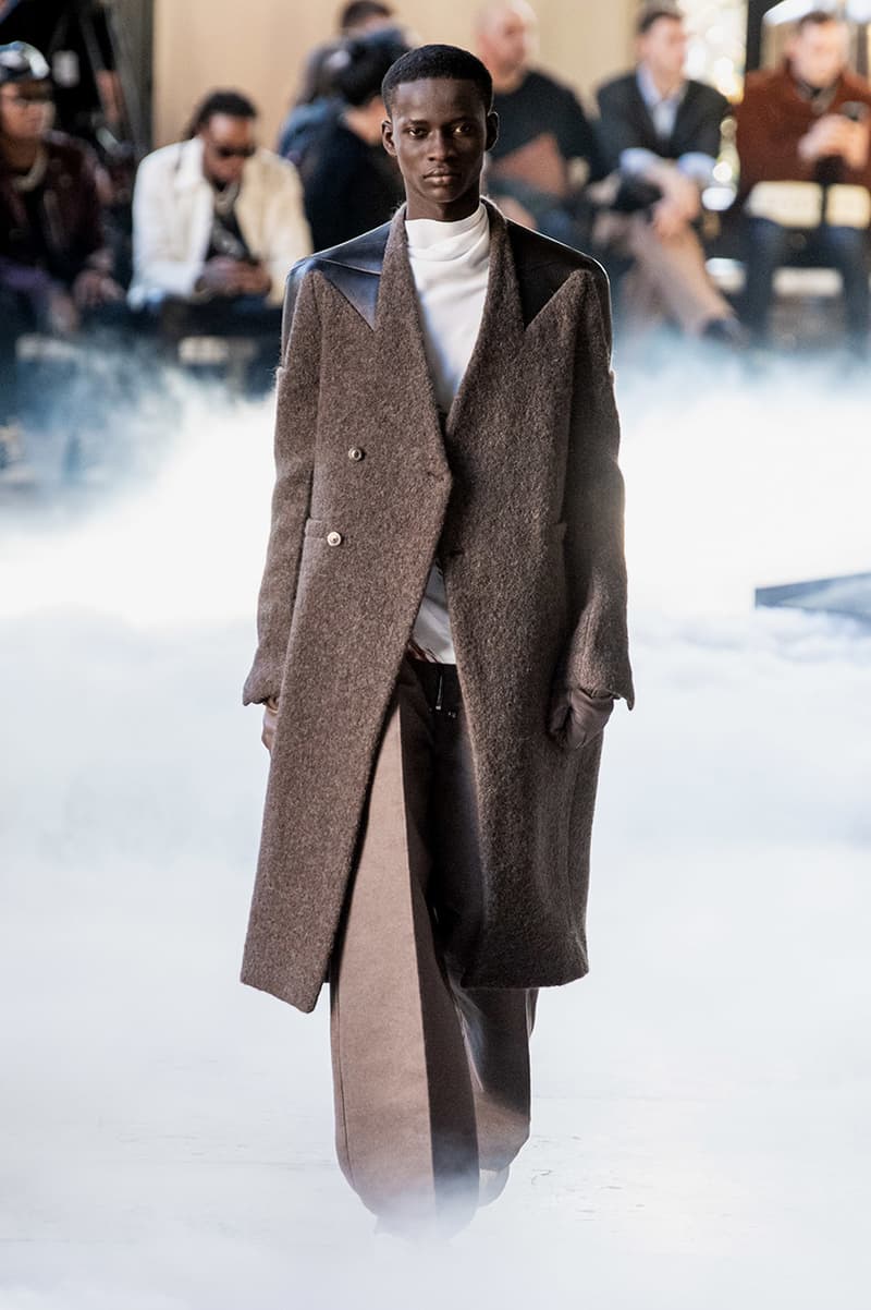 Rick Owens "PERFORMA" Paris Fashion Week Men's Fall/Winter 2020 Runway Show Closer Look Editorial Lord of Darkness Asymmetrical Collection Menswear Gender Fluid Neutral Leather PVC Mohair Tailoring Biker
