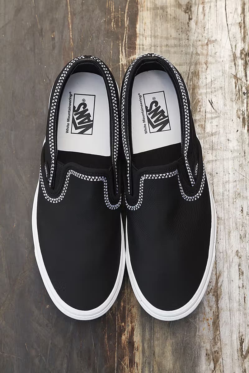 white mountaineering vans sneakers authentic classic slip on release info date price