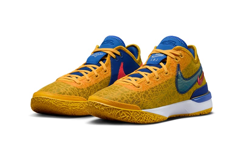 TITAN Nike Zoom LeBron NXXT Gen Gold DZ2916-700 Release Info date store list buying guide photos price gold blue yellow titan 22