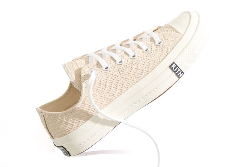 Kith x Converse Reconnect on the Chuck Taylor All Star collab sneaker release info high top low top ox 70 fall classic collection fw24 footwear low top high top lace upper leather sole logo ronnie fieg