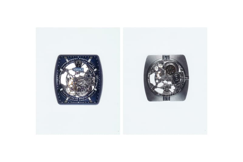 Versace Dominus Skeleton Timepiece Greca Medusa Automatic Movement Tonneau Case 