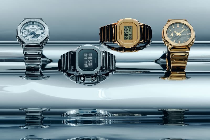 G-SHOCK Fine Metallic Series Tough Silicone Band Shock-Resistant Water-Resistant GM-5600YM-8 GM-5600YMG-9 GM-2100YM-8A GM-2100YMG-9A