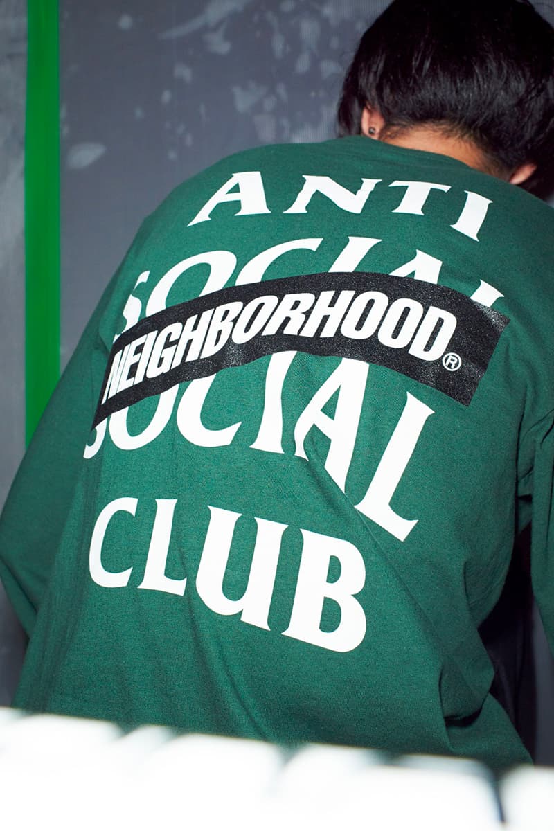 assc anti social social club neighbordhood collaboration graphic hoodies t-shirts release info