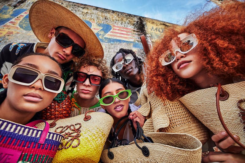 loewe paulas ibiza 2021 summer capsule collection sunglasses handbag